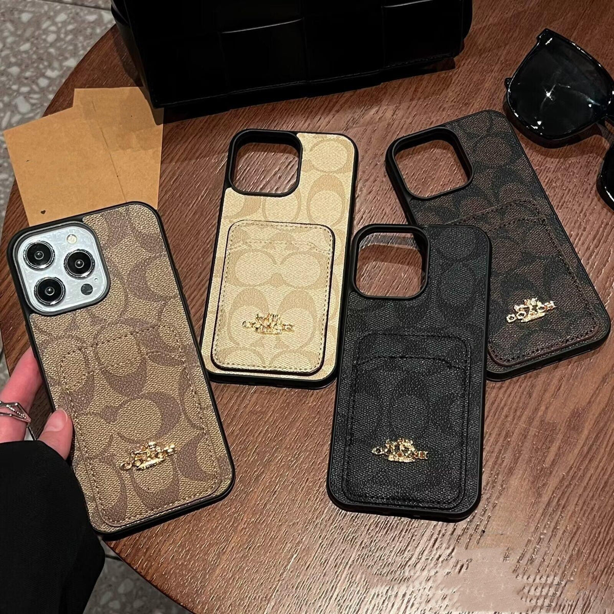 クラシック カードバッグ レザー iPhone ケース