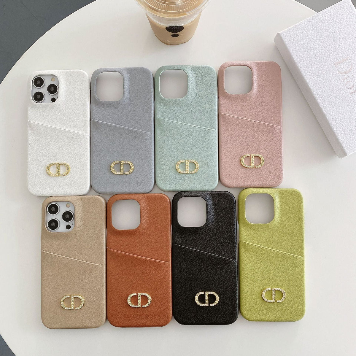Capa de couro da moda para iPhone
