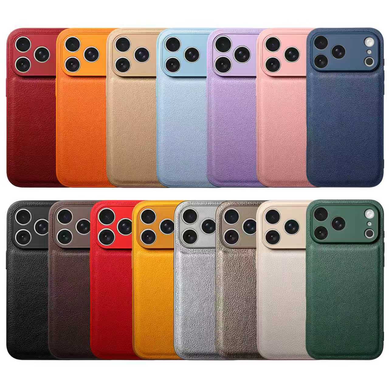 IPhone用プレミアムライチスキンパターンレザーケース