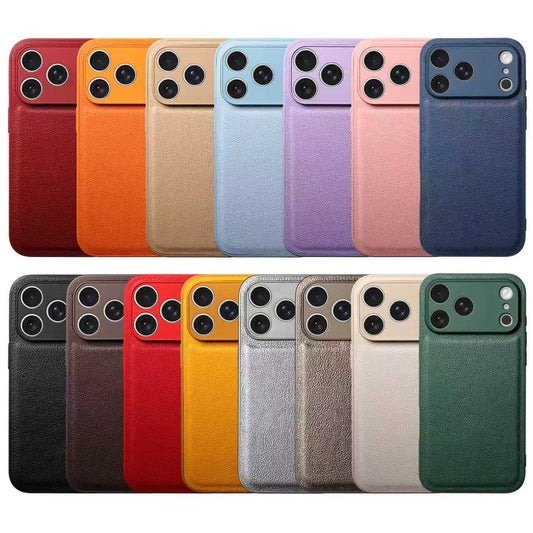 Premium Litchi Skin Pattern -nahkakotelo iPhonelle