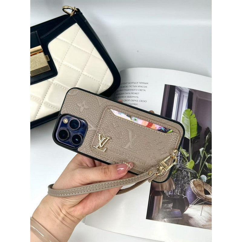 Luxe iPhone-hoesje met vier kleuren kaarttas