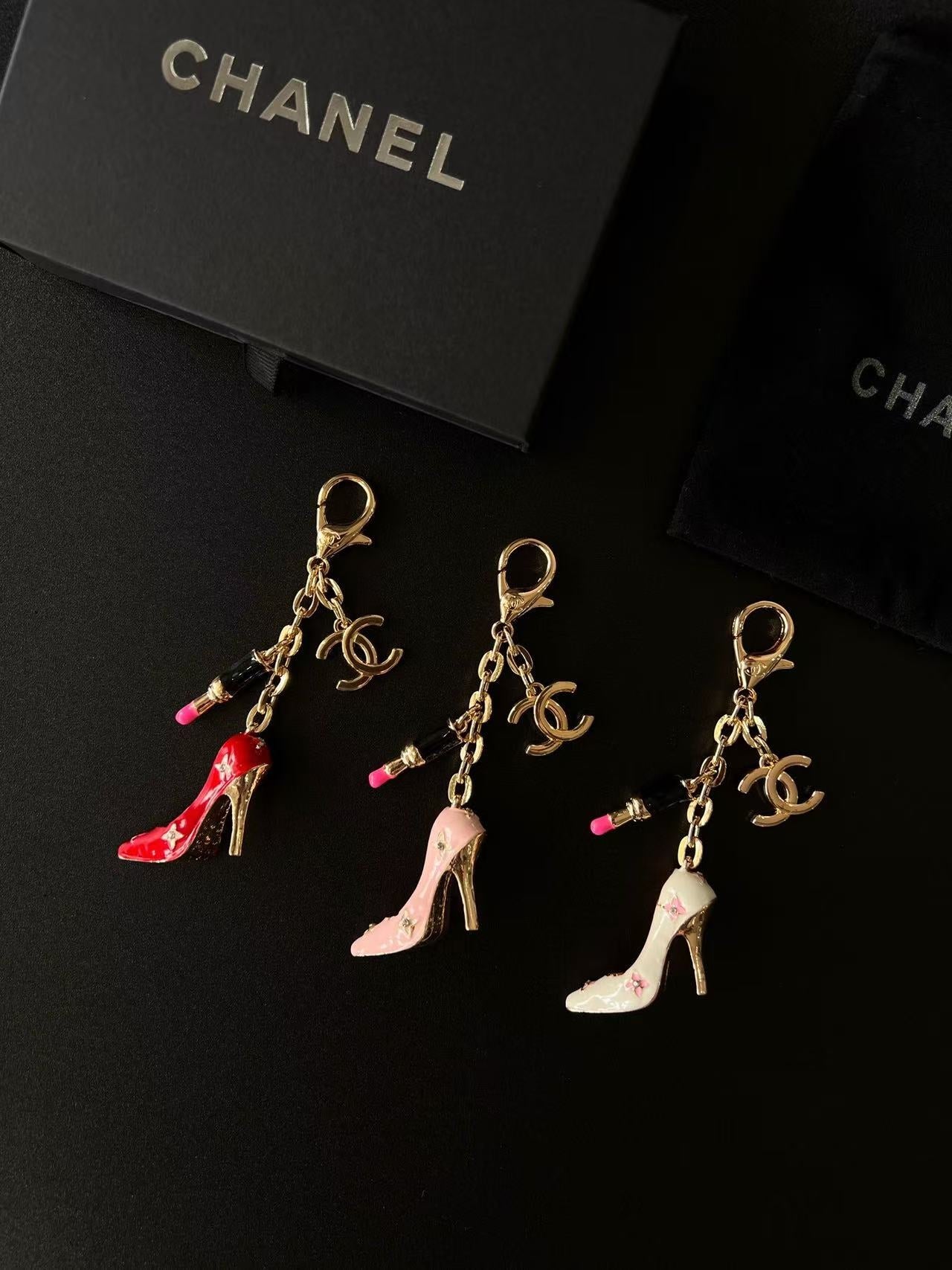 Luxury High Heel & Lipstick Bag Charm Keychain