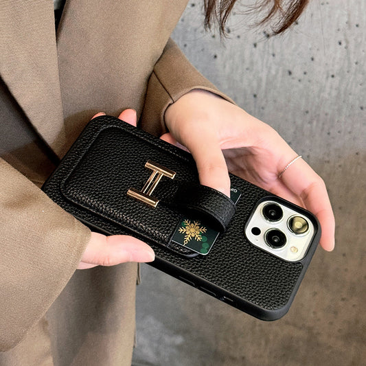 H カードホルダー レザー iPhone ケース