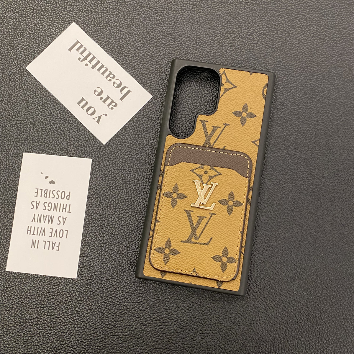 HAZĂ DE TELEFON SAMSUNG GALAXY PETITE MALLE SUPORT CARD PÂNZĂ MONOGRAMĂ