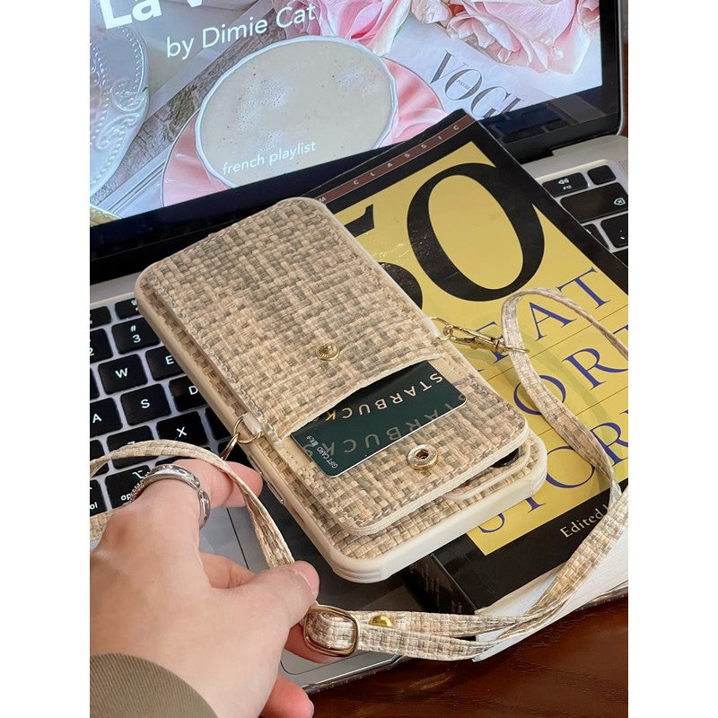 Étui pour iPhone à bandoulière pour sac à cartes de luxe