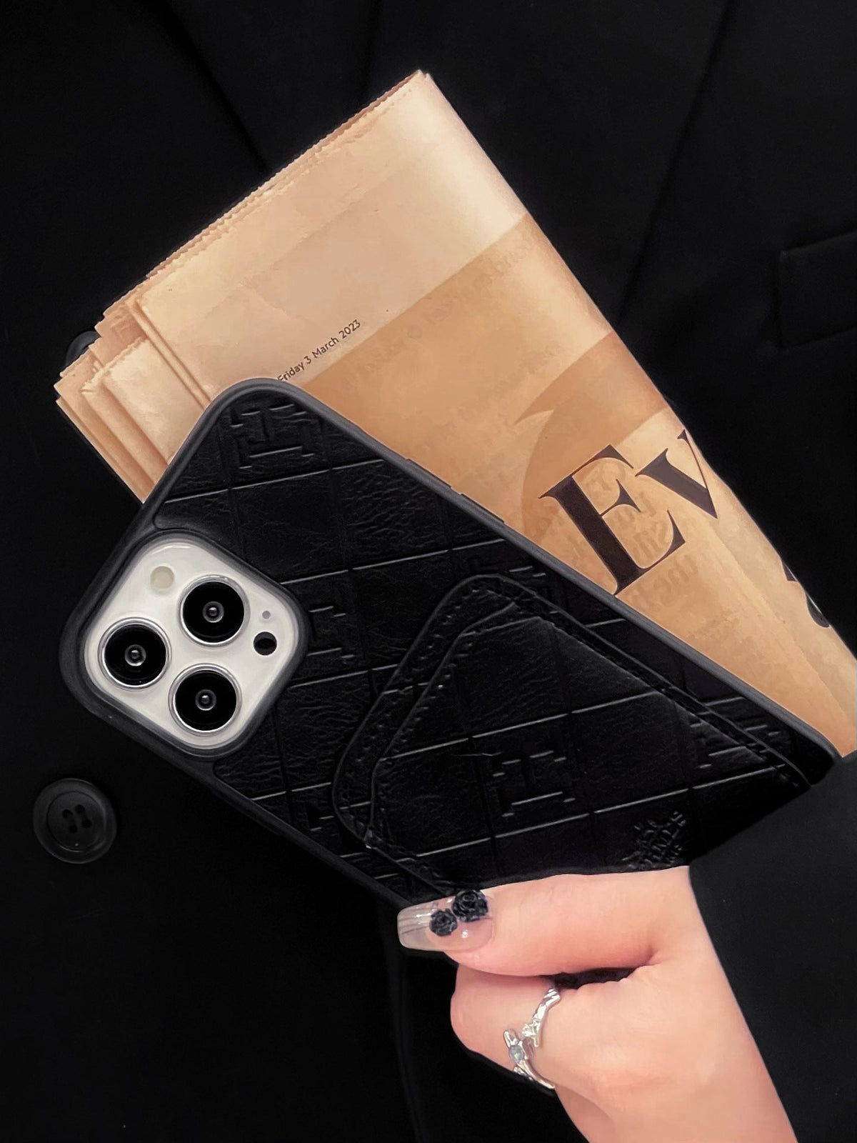 H レザー カードホルダー iPhone ケース