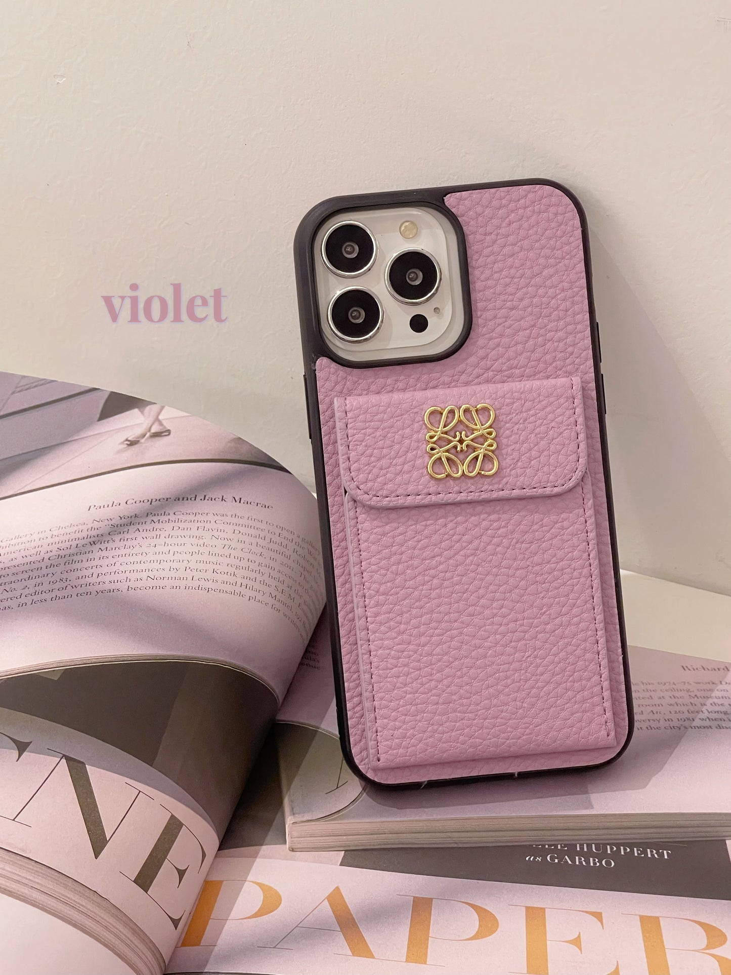 Luxusné puzdro na iPhone s držiakom karty čierne-QBK240603