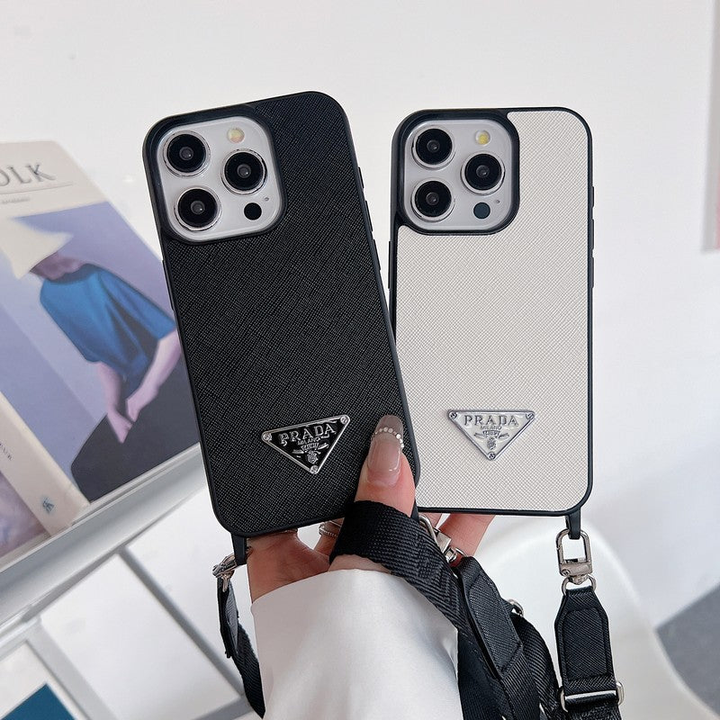 ラグジュアリーなクロスボディレザーiPhoneケース