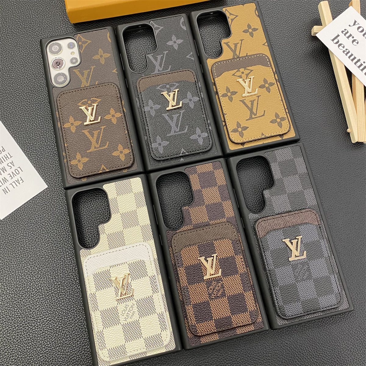 HAZĂ DE TELEFON SAMSUNG GALAXY PETITE MALLE SUPORT CARD PÂNZĂ MONOGRAMĂ
