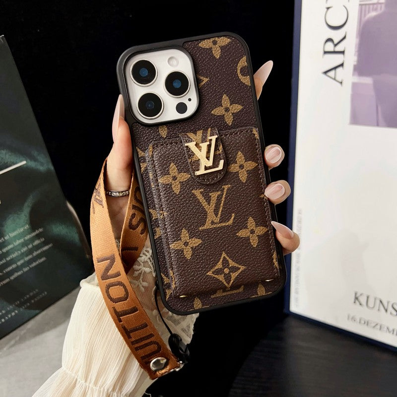 ラグジュアリーなクラシックカラーのクロスボディiPhoneケース