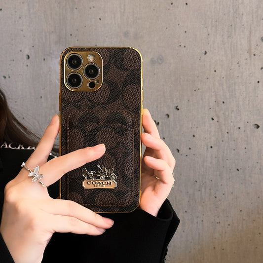 クラシック カードバッグ レザー iPhone ケース