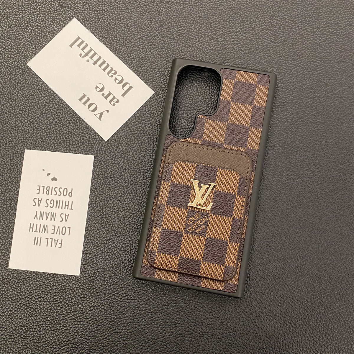 HAZĂ DE TELEFON SAMSUNG GALAXY PETITE MALLE SUPORT CARD PÂNZĂ MONOGRAMĂ