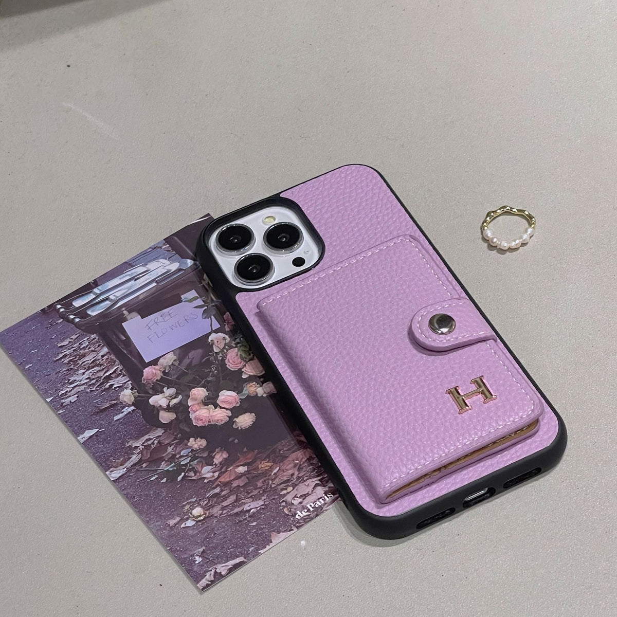 H レザー カードホルダー iPhone ケース