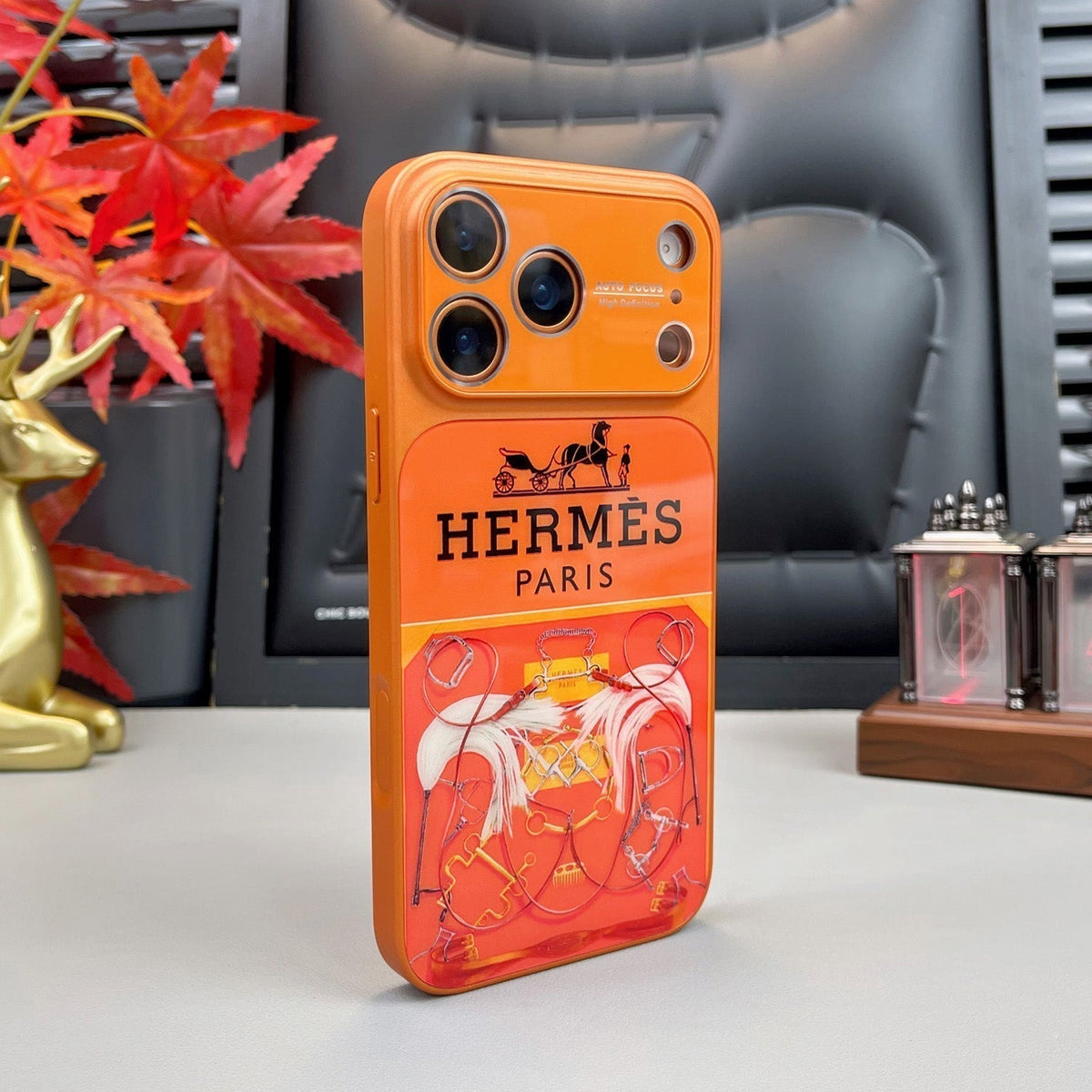 H ラグジュアリーオレンジシリーズ iPhone ケース