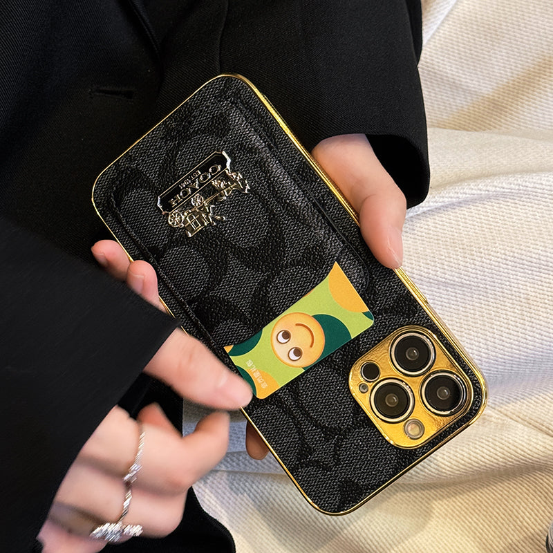 クラシック カードバッグ レザー iPhone ケース