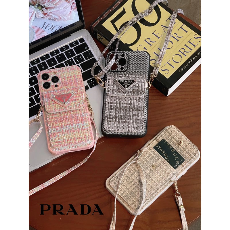 Étui pour iPhone à bandoulière pour sac à cartes de luxe