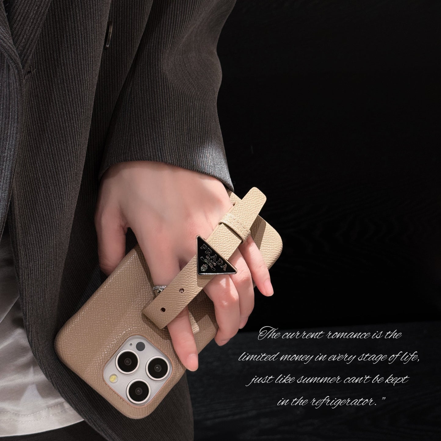 Luxe iPhone-hoesje met leren handvat