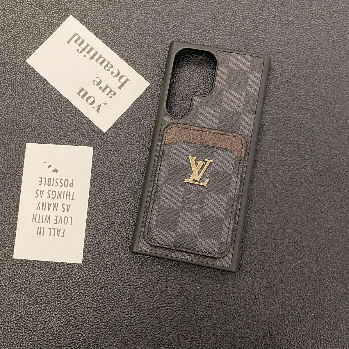 HAZĂ DE TELEFON SAMSUNG GALAXY PETITE MALLE SUPORT CARD PÂNZĂ MONOGRAMĂ