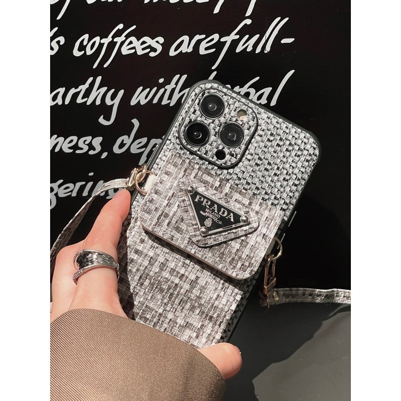 Étui pour iPhone à bandoulière pour sac à cartes de luxe