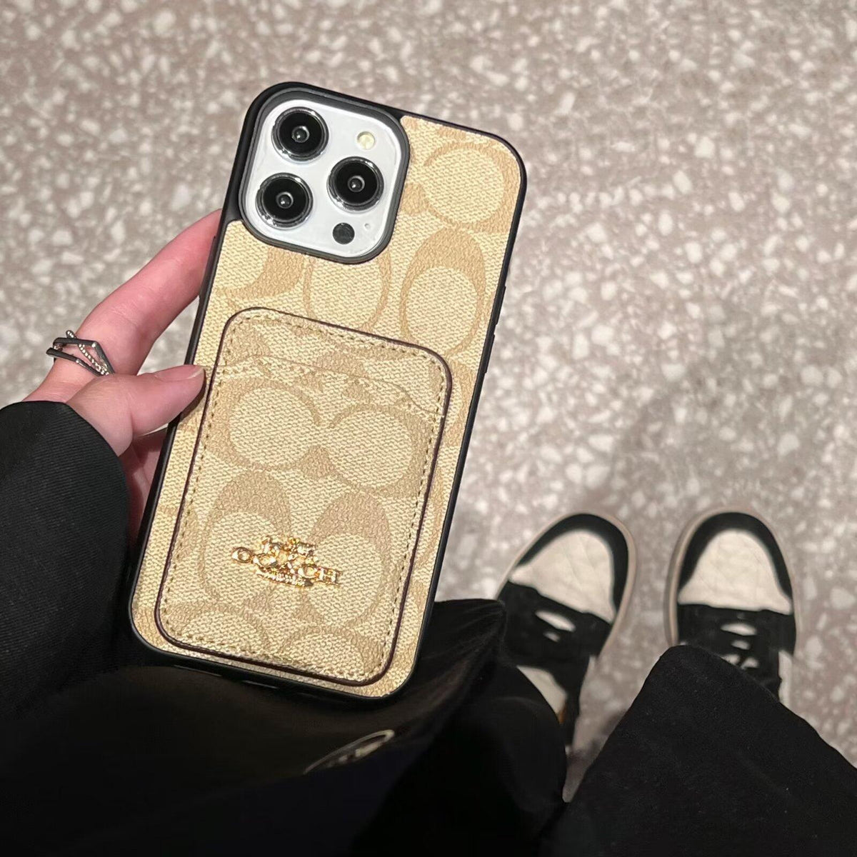 クラシック カードバッグ レザー iPhone ケース