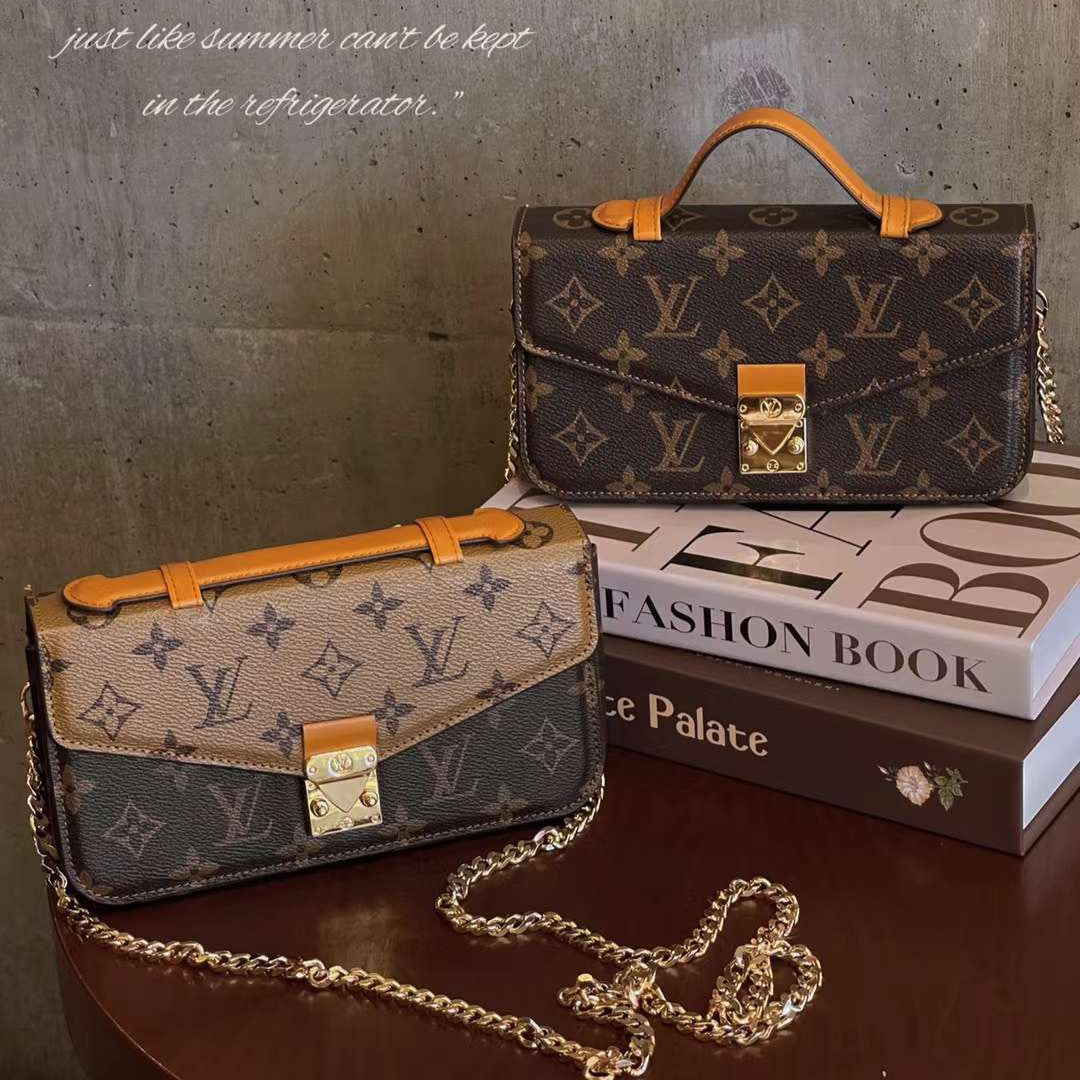 Monogram canvas tas Handheld Crossbody ketting mobiele telefoon