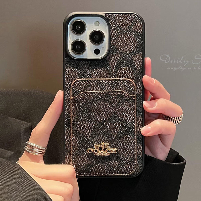 クラシック カードバッグ レザー iPhone ケース
