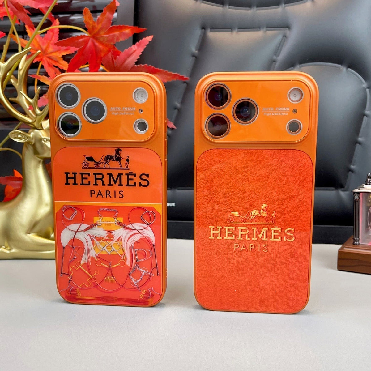 H ラグジュアリーオレンジシリーズ iPhone ケース