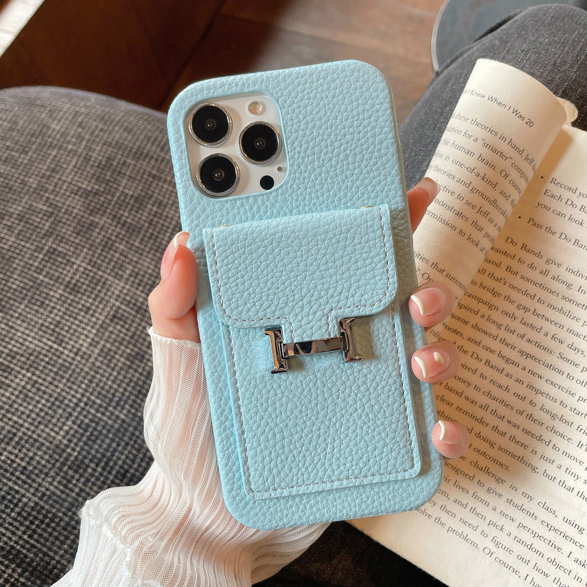 H カードホルダー レザー iPhone ケース