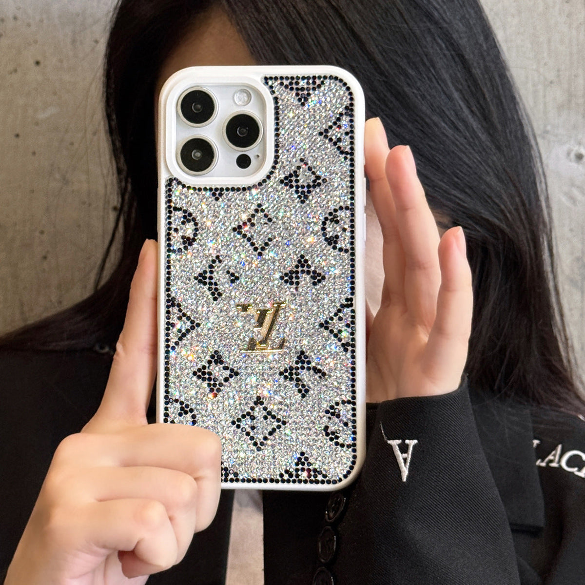 ラグジュアリーグリッターホログラフィックY-S-L-Inspired iPhoneケース – ダイヤモンドシャインエディション