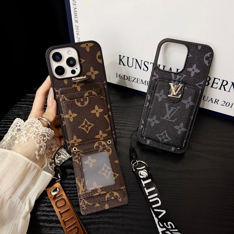 ラグジュアリーなクラシックカラーのクロスボディiPhoneケース