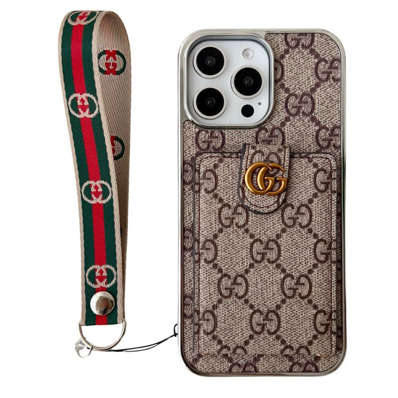 Husă premium pentru iPhone cu lanț de mână