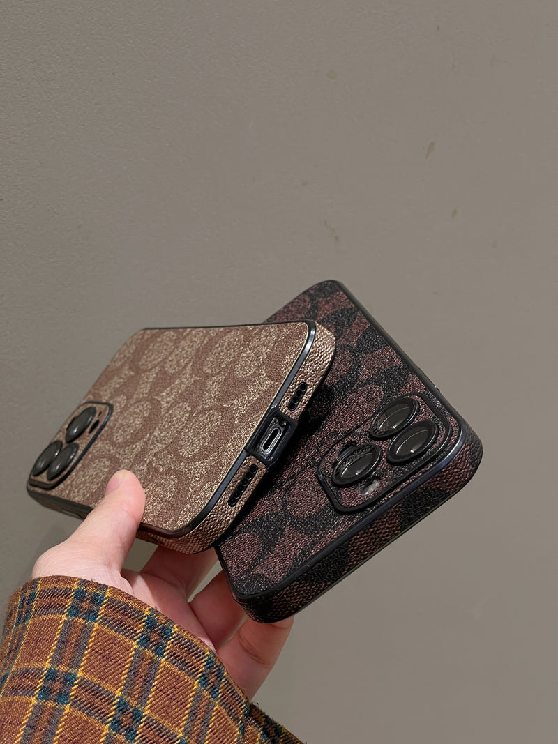 クラシック iPhone ケース コーヒー -QB240402