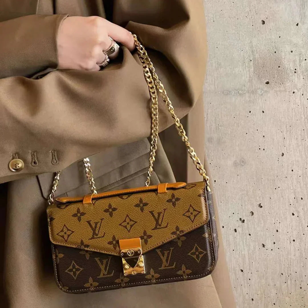Monogram canvas tas Handheld Crossbody ketting mobiele telefoon