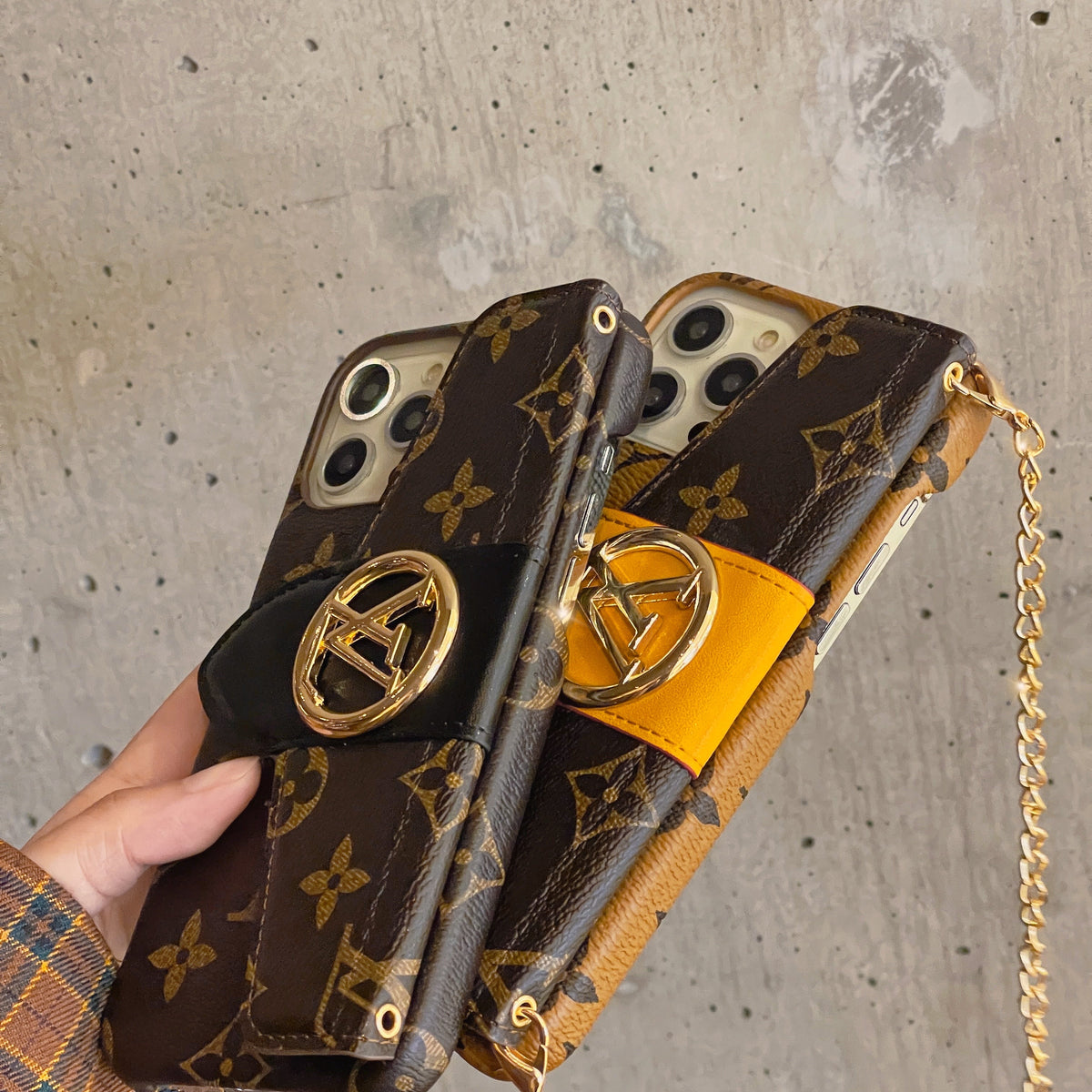 高級クロスボディカードホルダーiPhoneケース