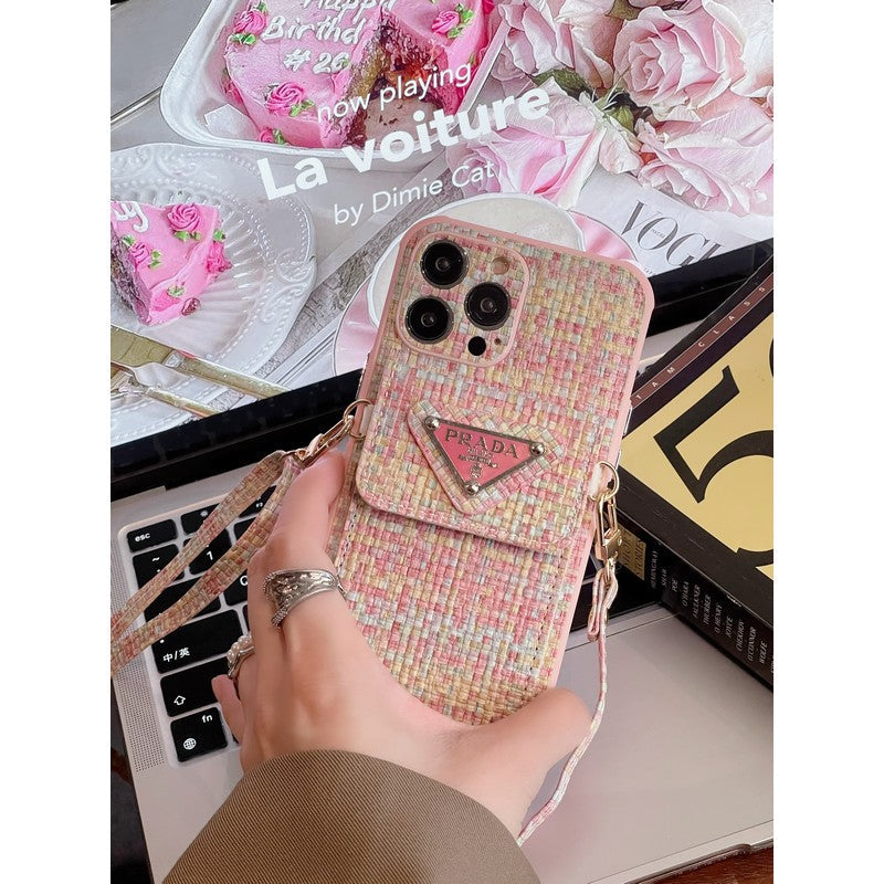Étui pour iPhone à bandoulière pour sac à cartes de luxe