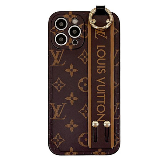 Luksuzna rjava torbica za iPhone z zapestnico
