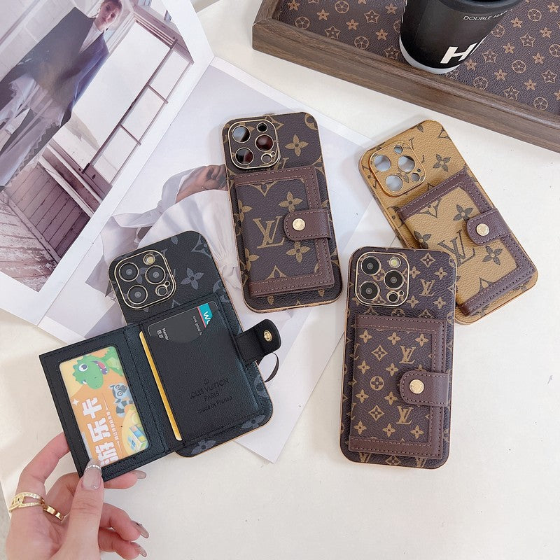 ラグジュアリーなクラシックカラーのカードバッグiPhoneケース