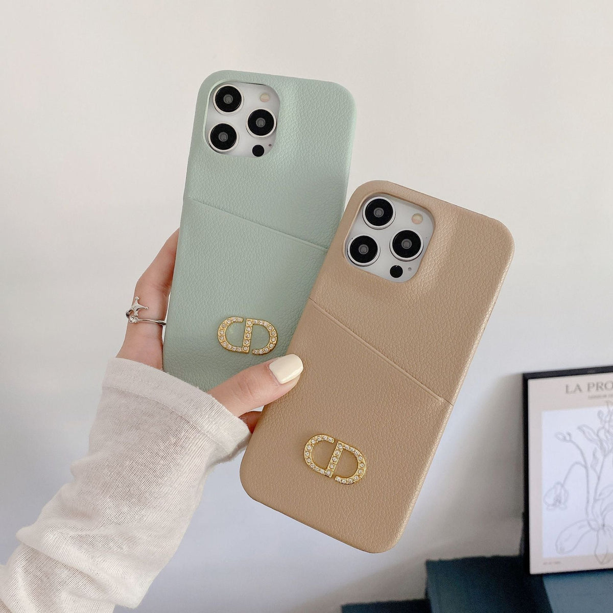 Capa de couro da moda para iPhone
