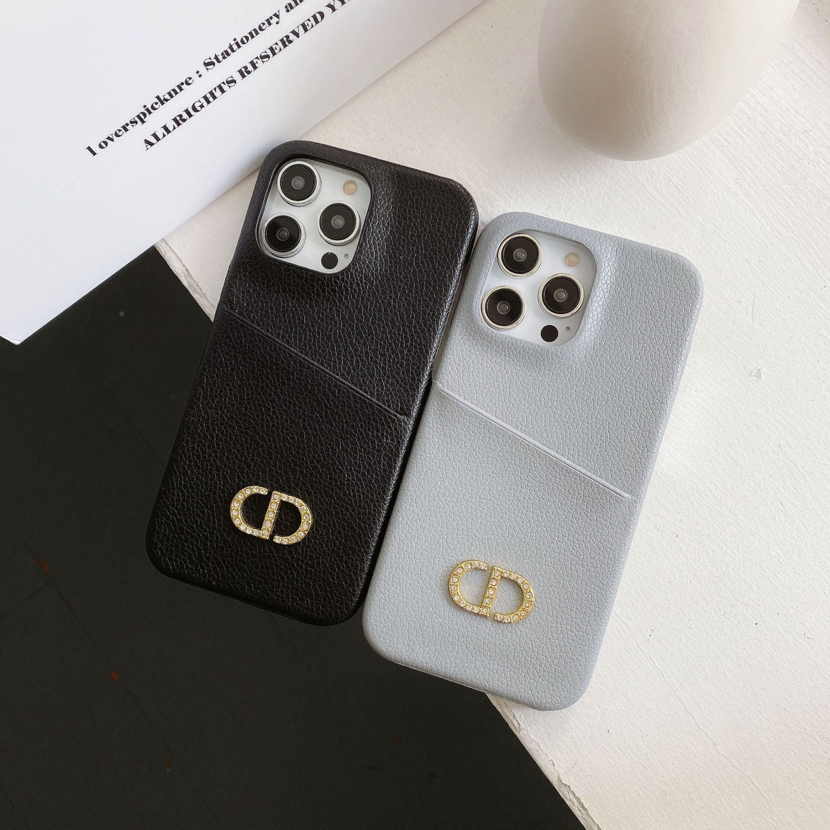 Capa de couro da moda para iPhone