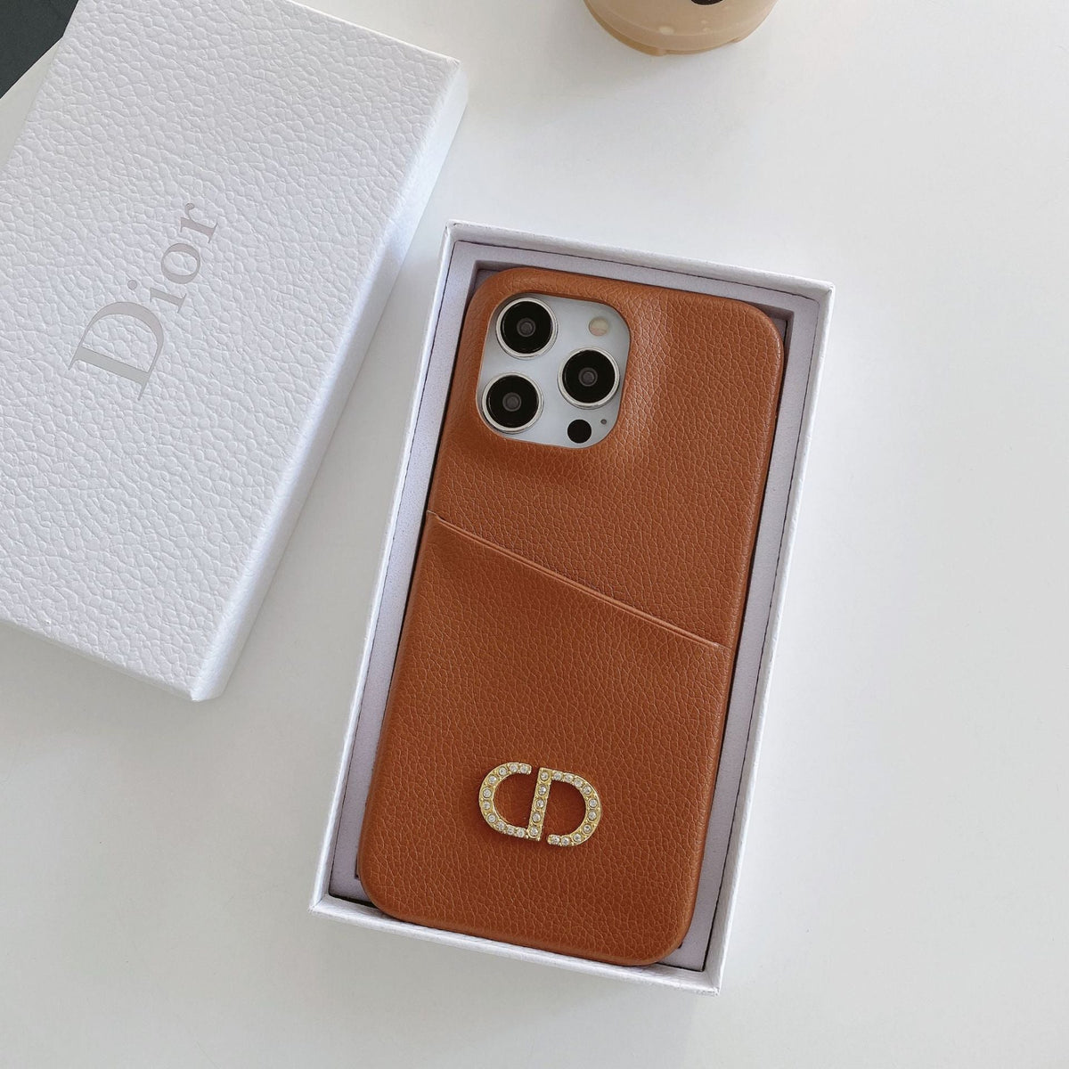 Capa de couro da moda para iPhone