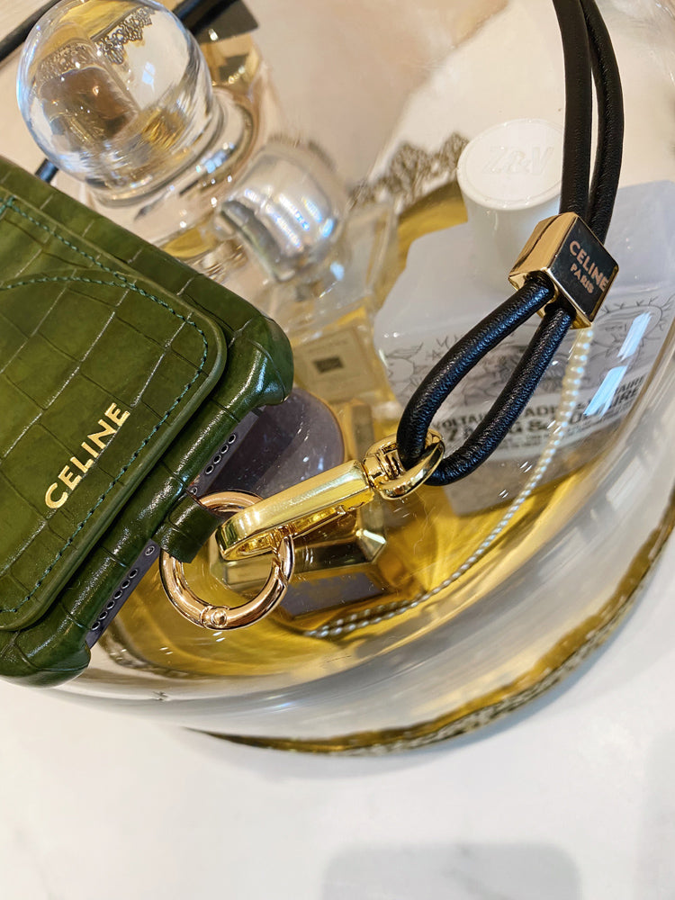 Priontáil Ailigéadar Cás iPhone Celine Le Sealbhóir Cárta Agus Glas Strap -EYP241415