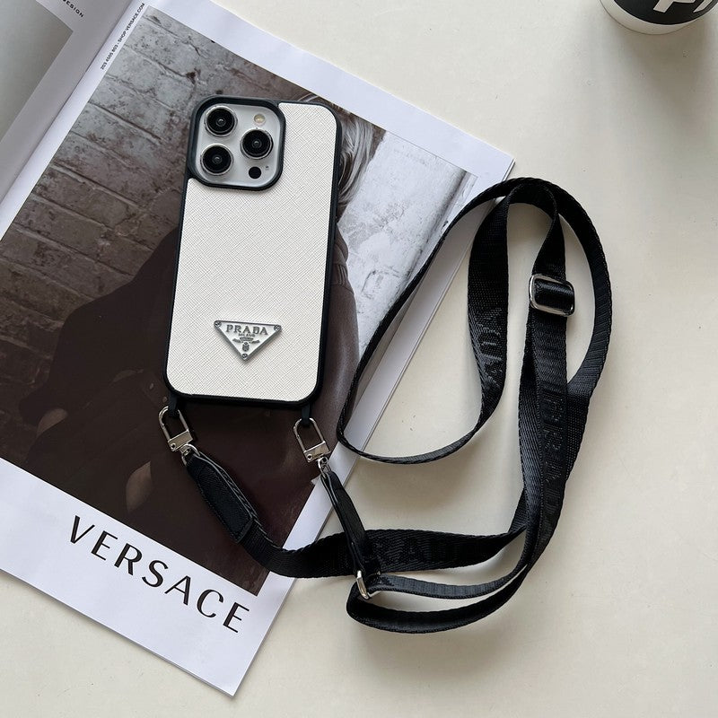 ラグジュアリーなクロスボディレザーiPhoneケース