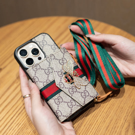 Premium Advanced Crossbody iPhone -kotelo korttipidikkeellä & olkahihnalla