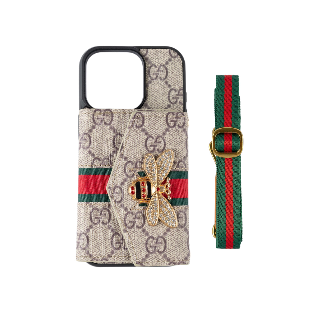 Capa crossbody premium avançada para iPhone com suporte para cartão & Alça de ombro