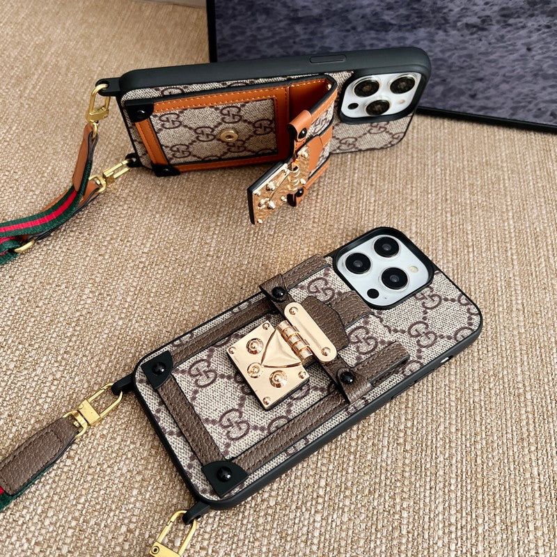 Premium Card Bag Chain Klasické pouzdro na iPhone