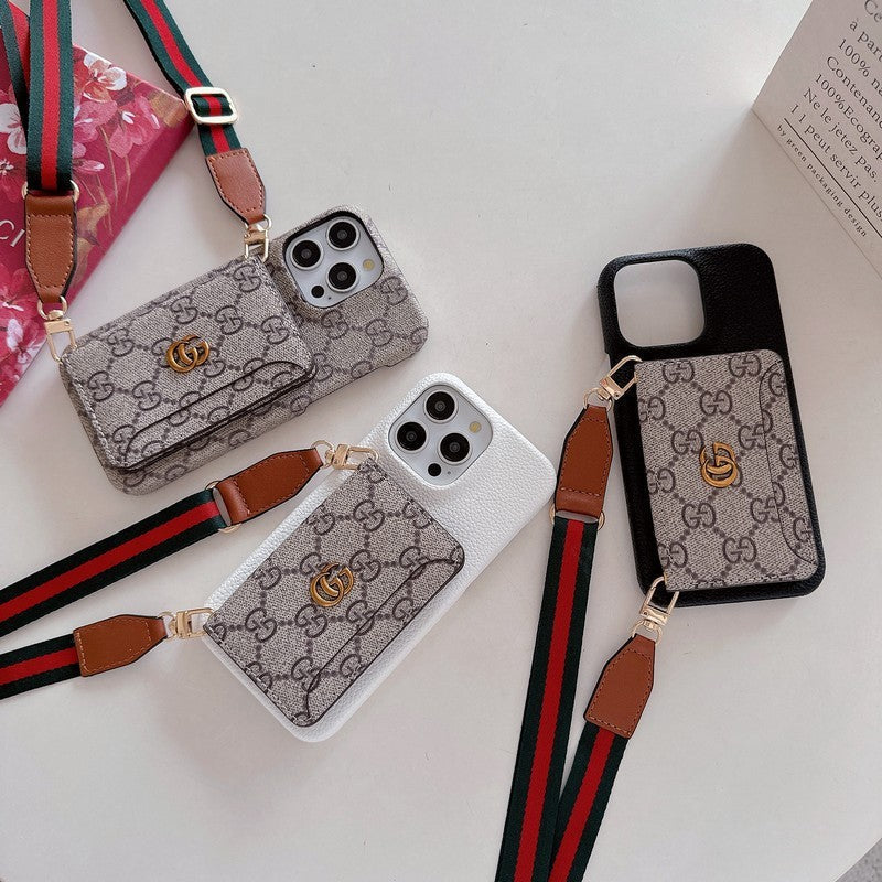 Premium Card Bag Crossbody Klassiek iPhone-hoesje