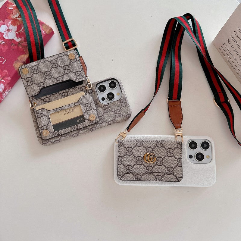 Premium Card Bag Crossbody Klassiek iPhone-hoesje
