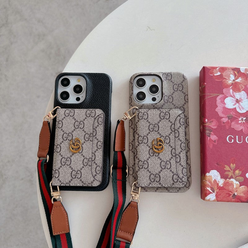 Premium Card Bag Crossbody Klassiek iPhone-hoesje