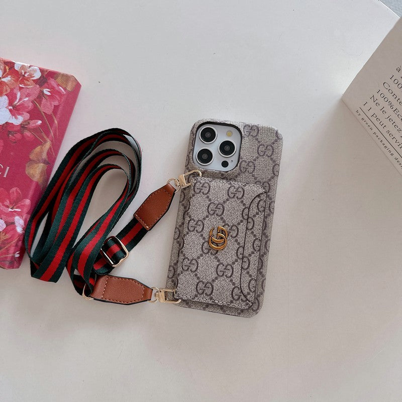 Premium Card Bag Crossbody Klassiek iPhone-hoesje