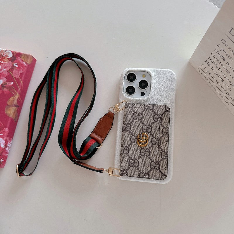 Premium Card Bag Crossbody Klassiek iPhone-hoesje